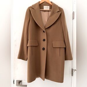 Fleurette women’s camel wool coat size 12